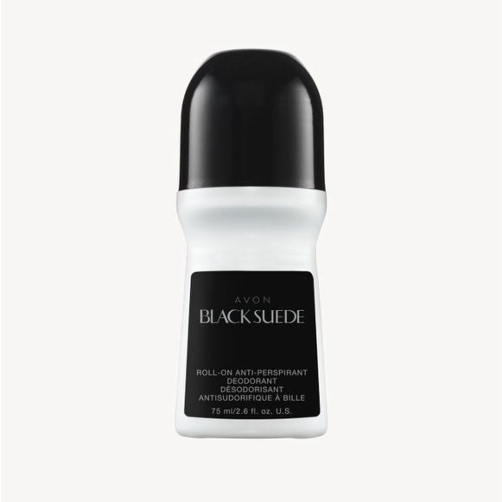 3 Avon Black Suede Roll-On Deodorant